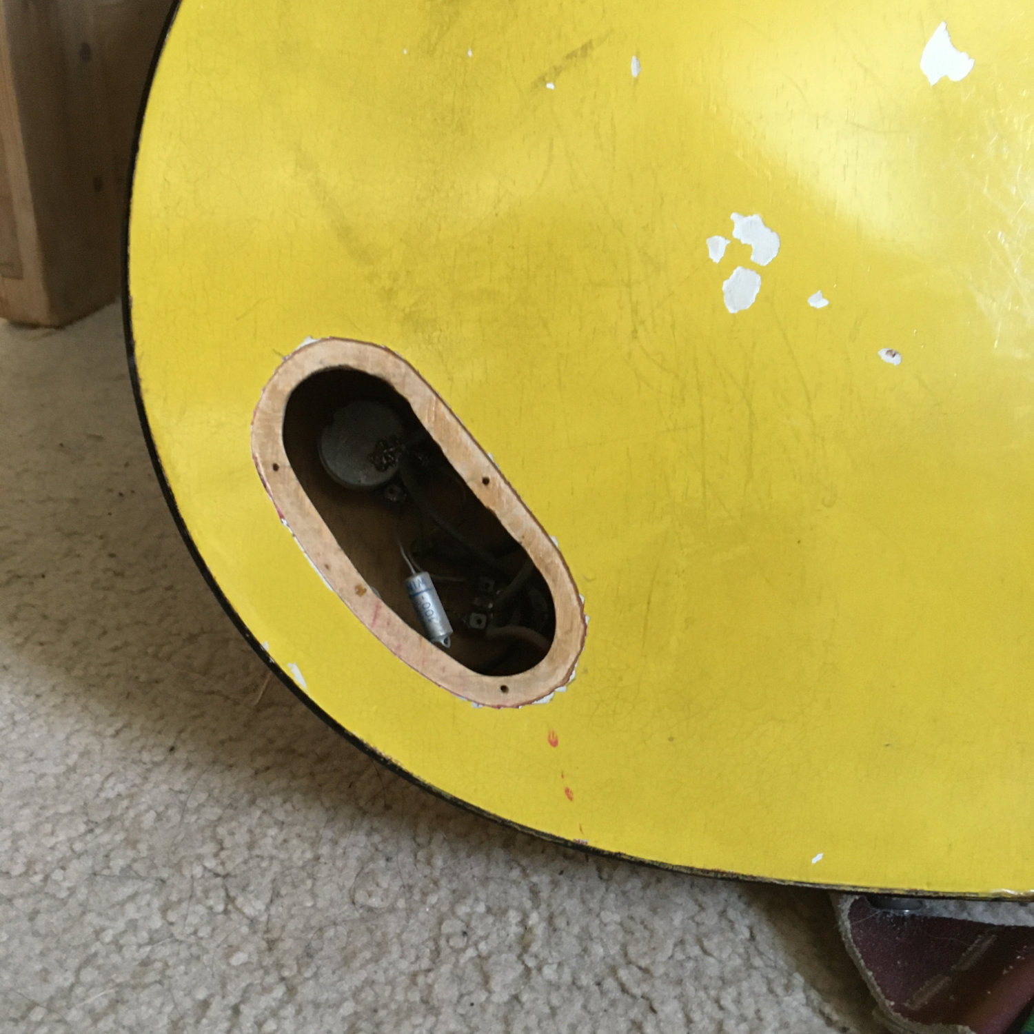 hole in the back of the yellow tornado